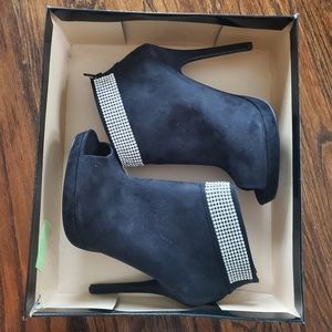 NEW! L.MILLER FLORIAN STILETO SHOE BOOTS WITH OPEN TOE